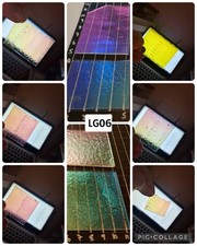 Dichroic Glass CoE90: Mix of Colours on Clear 4pcs 181.11 cm2 (LG06)