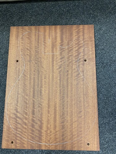 Figured piece mahogany - piece,