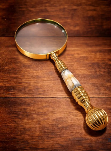 Antique brass magnifying - antique,