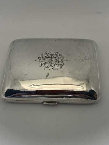 Antique silver cigarette case - antique,