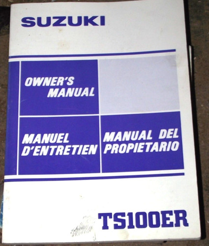 Suzuki ts100er owners - ts100er, manual