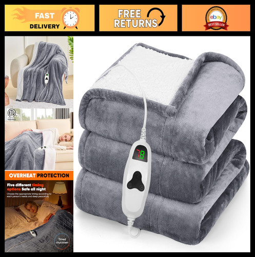 Electric heated blanket throw - electric,