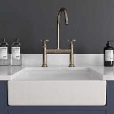 LSC Small White 480x370x130 Ceramic Belfast Butler Kitchen Sink & Waste