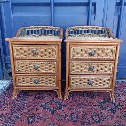 Pair vintage wicker - of,