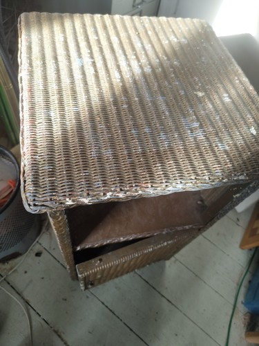 Woven wicker storage unit - woven,
