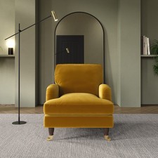 Mustard Velvet Armchair -