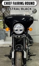 "CHIFE FAIRING ROUND,ASTRAL BLACK" FIT FOR ROYAL ENFIELD SUPER METEOR 650