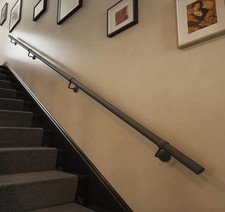 Forgeworks Stair Handrail Kit Textured Grey Easy Assembly Indoor Set - 3.6m