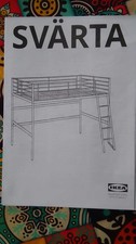 single metal loft bed Svarta
