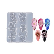 Easy Release Silicone Nail Stamp Mold Professional Flower Themed Manicure Mould