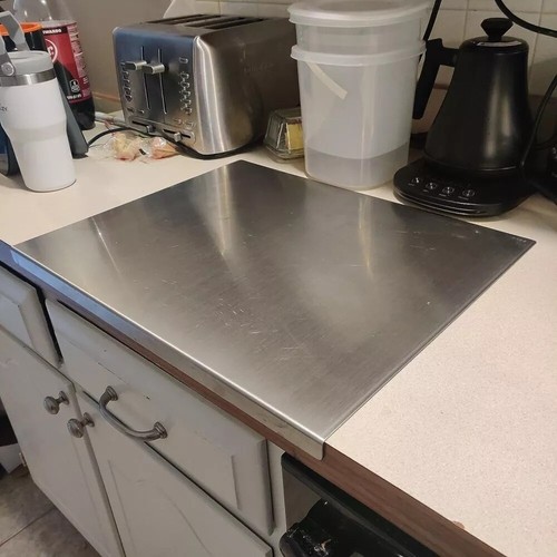 Satin stainless steel - satin-stainless, folded