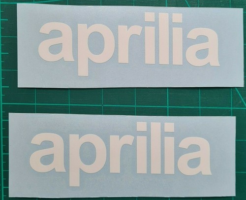 Aprilia white glossy text - white,