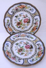Adams Pair of Imari Gilded Plates