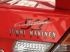 LANCER EVOLUTION 6.5 TOMMI MAKINEN EDITION REAR DECAL, GENUINE MITSUBISHI 