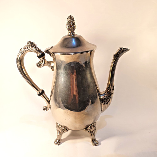 Vintage coffee tea pot silver - vintage, coffee,