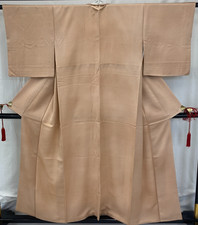 Japanese Vintage Kimono Silk Pink Komon Traditional Authentic Length 59 in