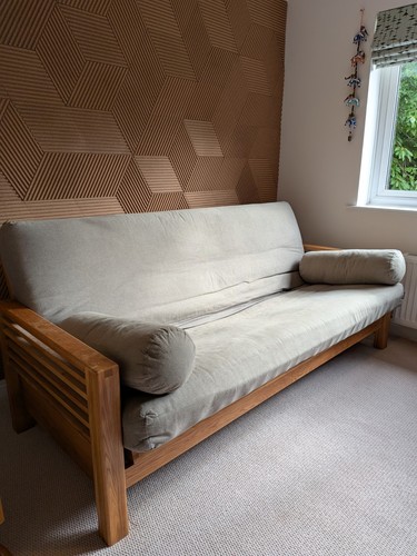 Futon company three seater oak - three,