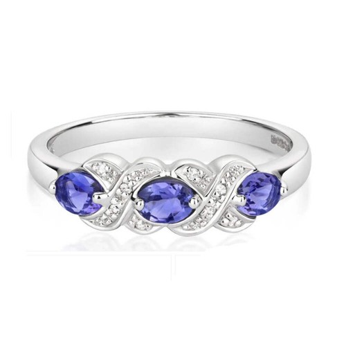 9ct white gold tanzanite - 9ct,