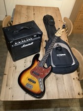 Bass Guitar and Amplifier
