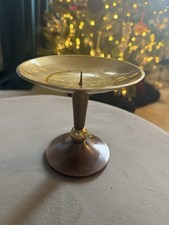 1960s Brass Heavy Candlestick