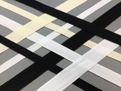 Cotton twill tape black white - tape,