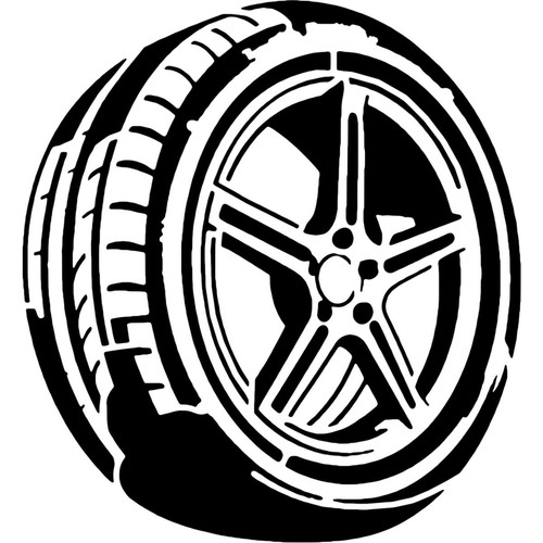 Tire reusable wall stencil - reusable,
