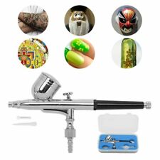 Dual Action Gravity Feed 0.2/0.5mm Spray Gun Airbrush Nail Art Paint Kit Tattoo