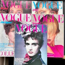 Vintage British Vogue Magazine – Lot of 5 Issues from 1985