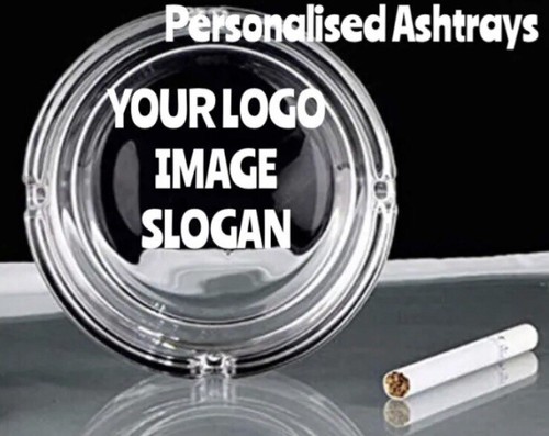 Round glass ashtray - glass,