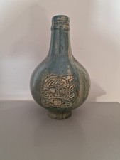 Studio Pottery Green Vase With