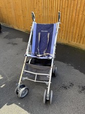 MACLAREN MAJOR ELITE PUSHCHAIR/BUGGY/STROLLER IN SOFT BLUE + ACCESSORIES 