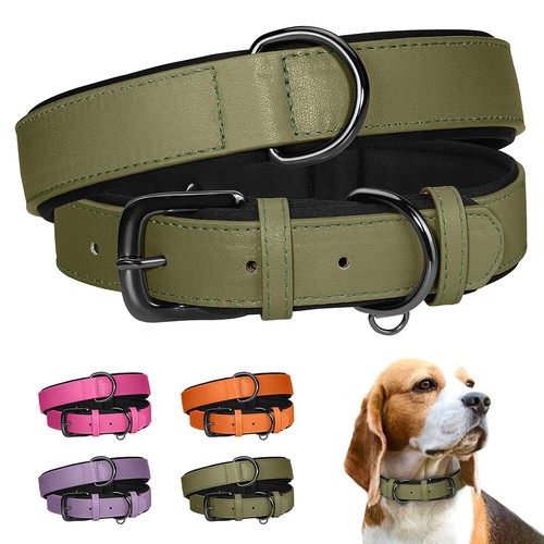 Leather dog collar heavy - dog,
