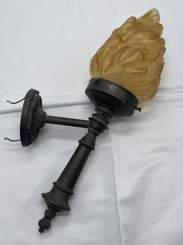 Vintage bronze wall sconce - bronze,