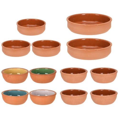 Terracotta tapas dishes - terracotta,