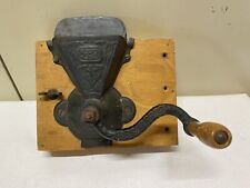 Antique Brighton Coffee Mill Grinder Cast Iron Hand Crank Wall Mounted