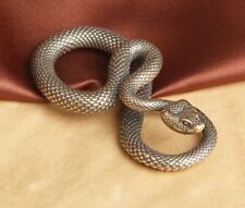 1PC Brass Snake Animal Statue Small Sculpture Tabletop Figurine Home Decor Gifts