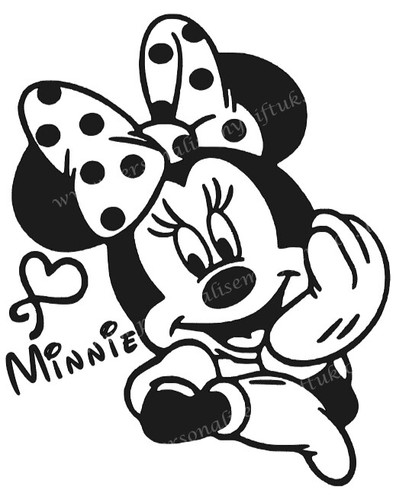 Minnie mouse with love car - mouse,