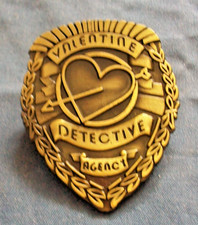 metal valentine detective  Badge Americana Fancy Dress Party 