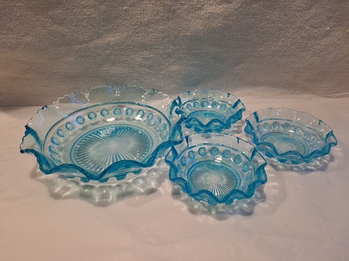 Vintage aqua blue - , bowls