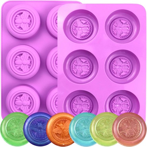 Silicone soap mould bee - mould, wax