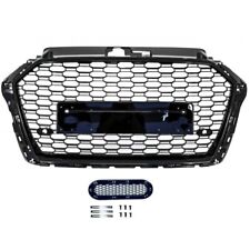 CALANDRE NOIR BRILLANT LOOK RS3 POUR AUDI A3 ET S3 8V PHASE 2 DE 05/2016 A 2019