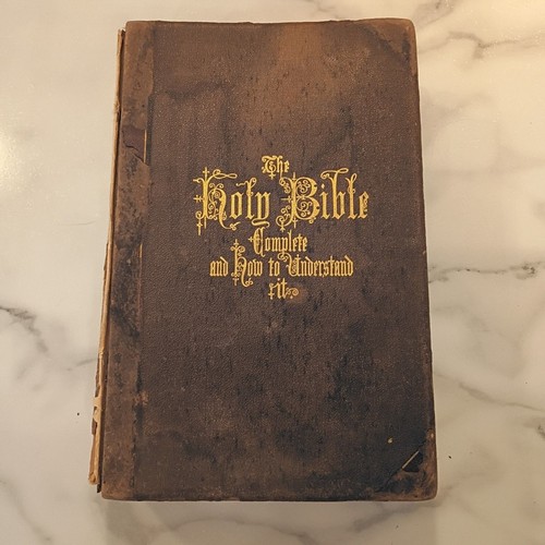 Antique 1869 holy bible - 1869,