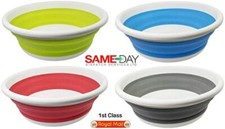 Collapsible Round Bowl Wash Basin Small Space Saving Camping Washing Up 37cm 4L