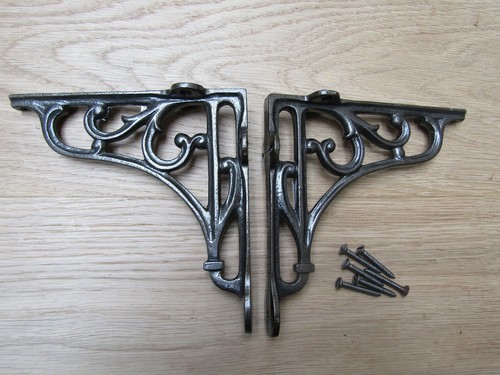 Pair antique iron cast - pair,