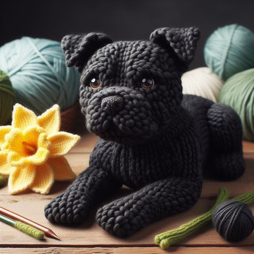 Luxury black staffy - luxury,