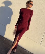 ZARA : Draped Open-Back Dress