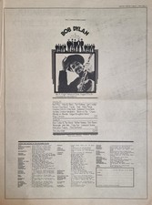BOB DYLAN & THE BAND - ISLE of WIGHT FESTIVAL OF MUSIC Aug 1969 Poster/ad 17x13"