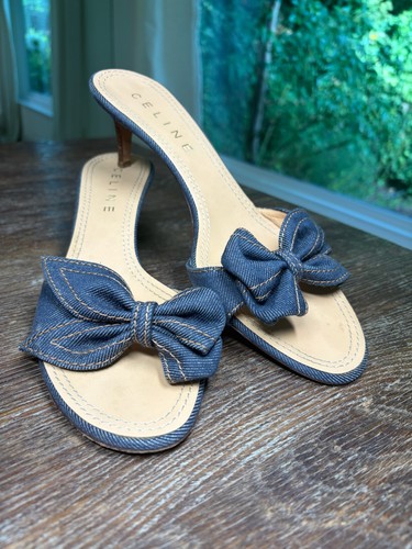 Celine blue denim - heels, with