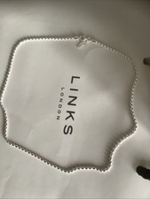 Links of London Oval Beads Necklace 40CM.STERLING Silver Chain.