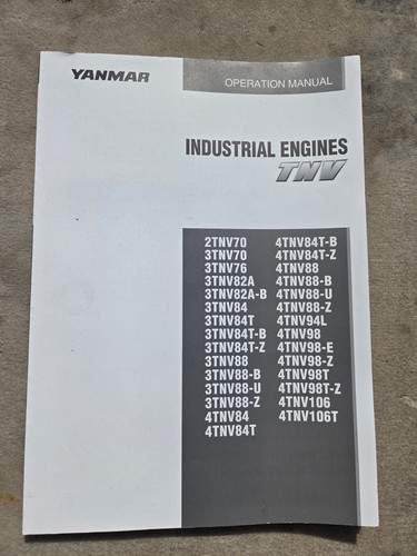 Yanmar operation manual - operation,